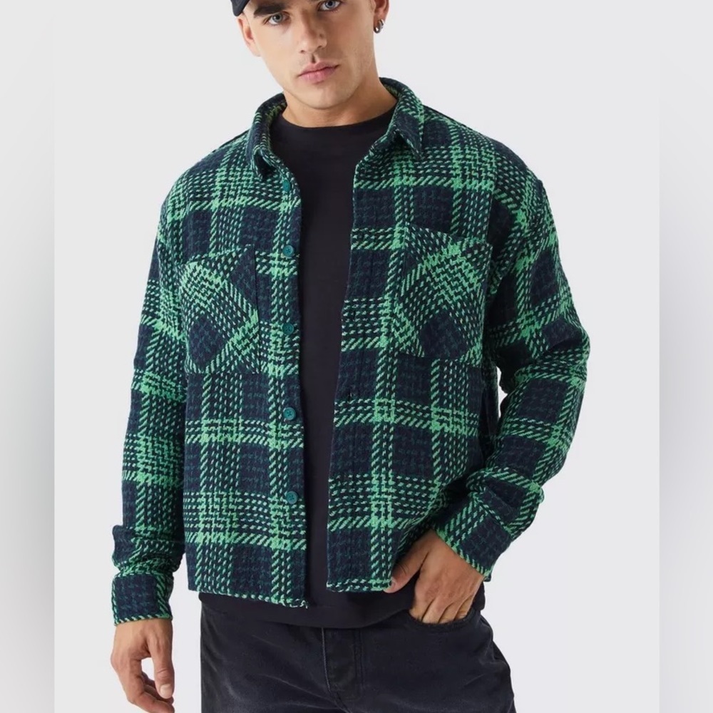 HEAVYWEIGHT CHECK SUPER BOXY OVERSHIRT